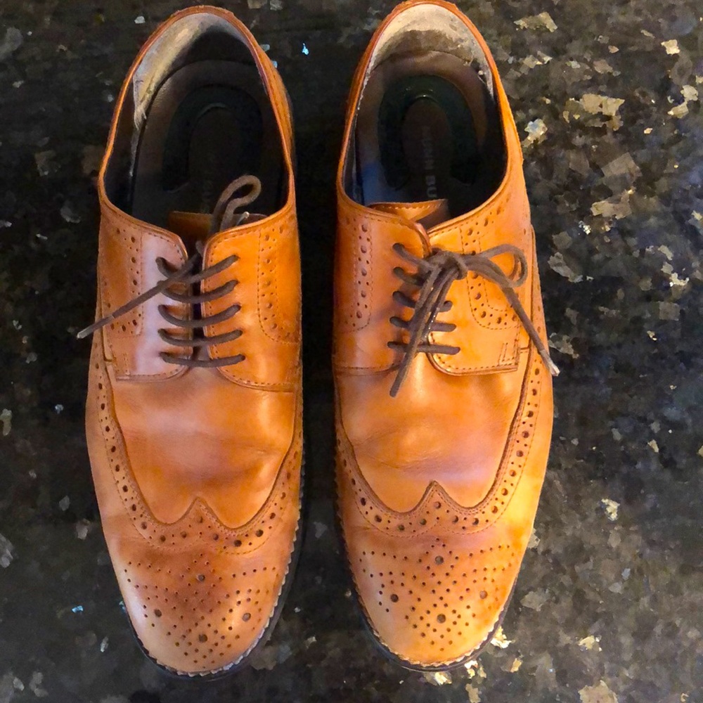 Nunn Bush - Men’s 10M - Light Tan/Brown Leather Oxford - Slightly Used - COMFORT